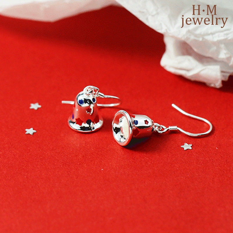 Anting Tusuk Sterling Silver 925 Model Lonceng Natal Untuk Wanita