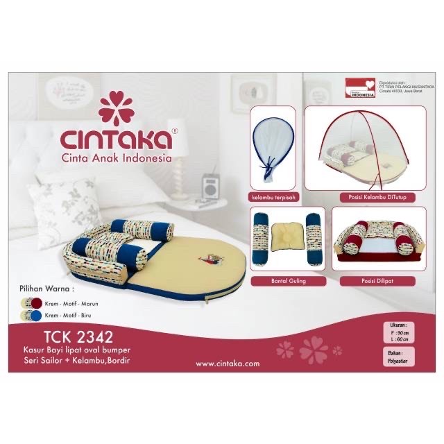 [Cintaka] Kasur Bayi Lipat Oval Bumper Sailor Series