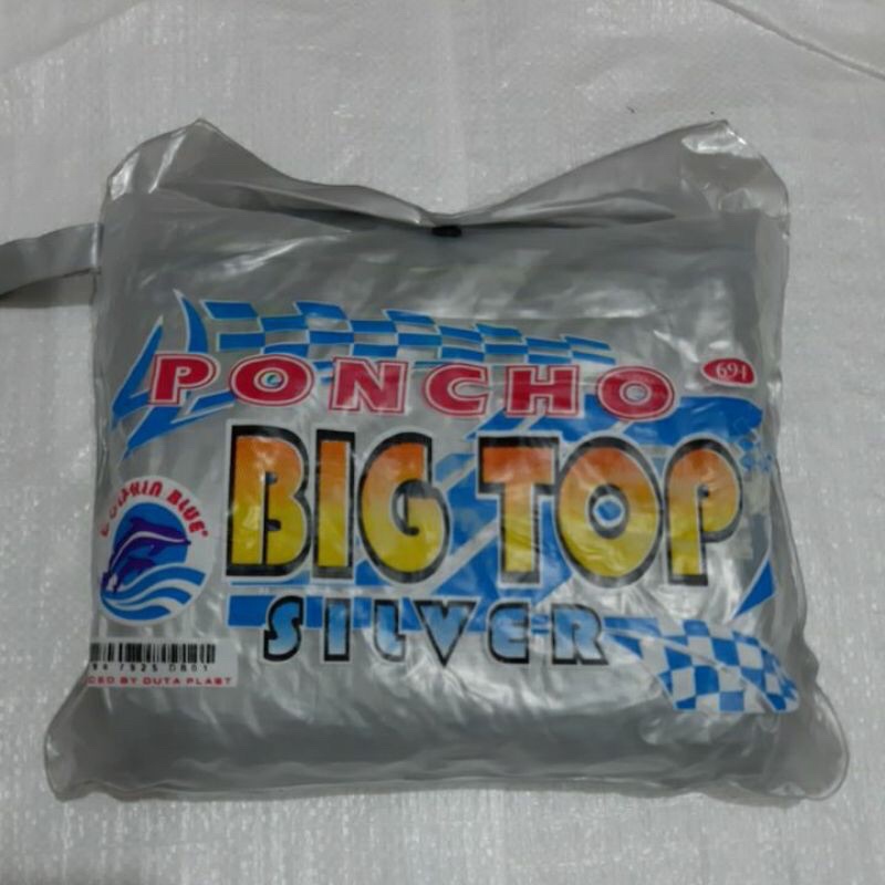 PONCHO 694 BIG TOP SILVER DOLPHIN BLUE jas hujan