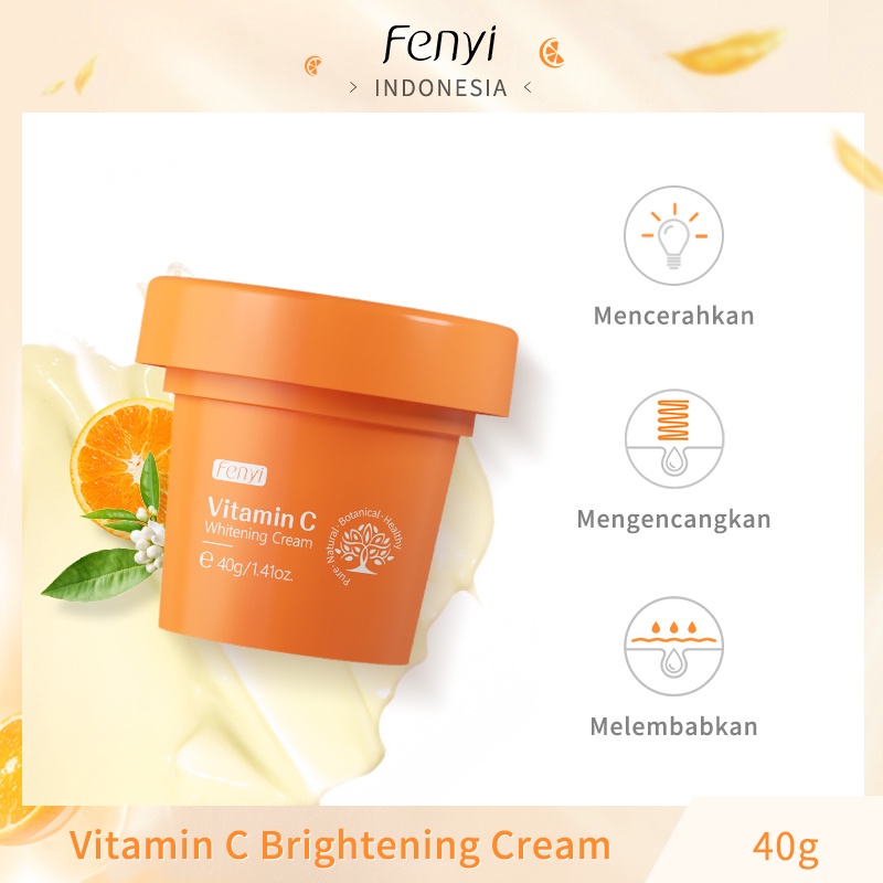 Fenyi Vitamin C Glowing Skin Cream Memperbaiki Pelembab Mengurangi Tanda Jerawat 25g