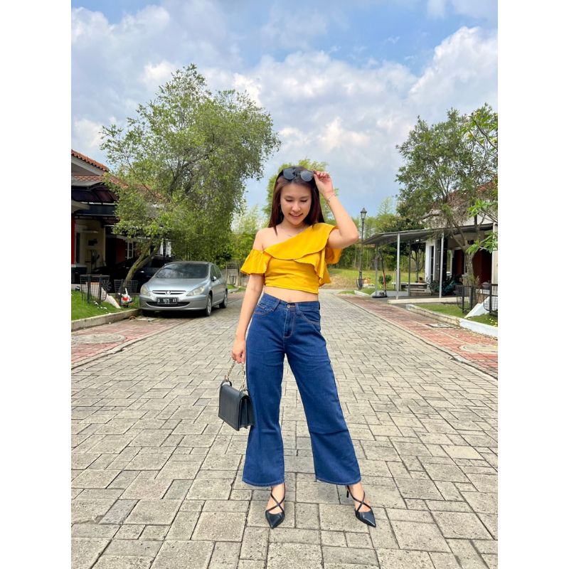 Celana Jeans korean Kulot / Highwaist Korean Kulot