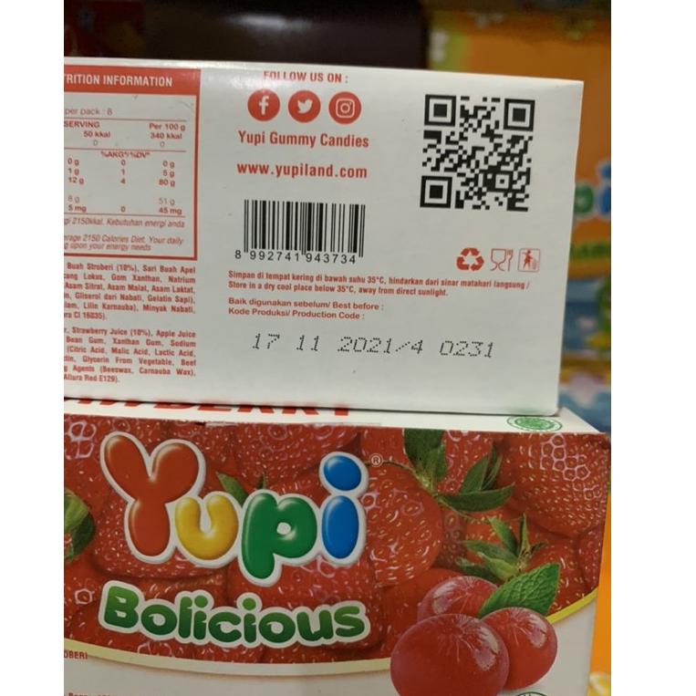 

TERMURAH ㅰ Yupi Bolicious Strawberry 1 box isi 24 pcs ♛