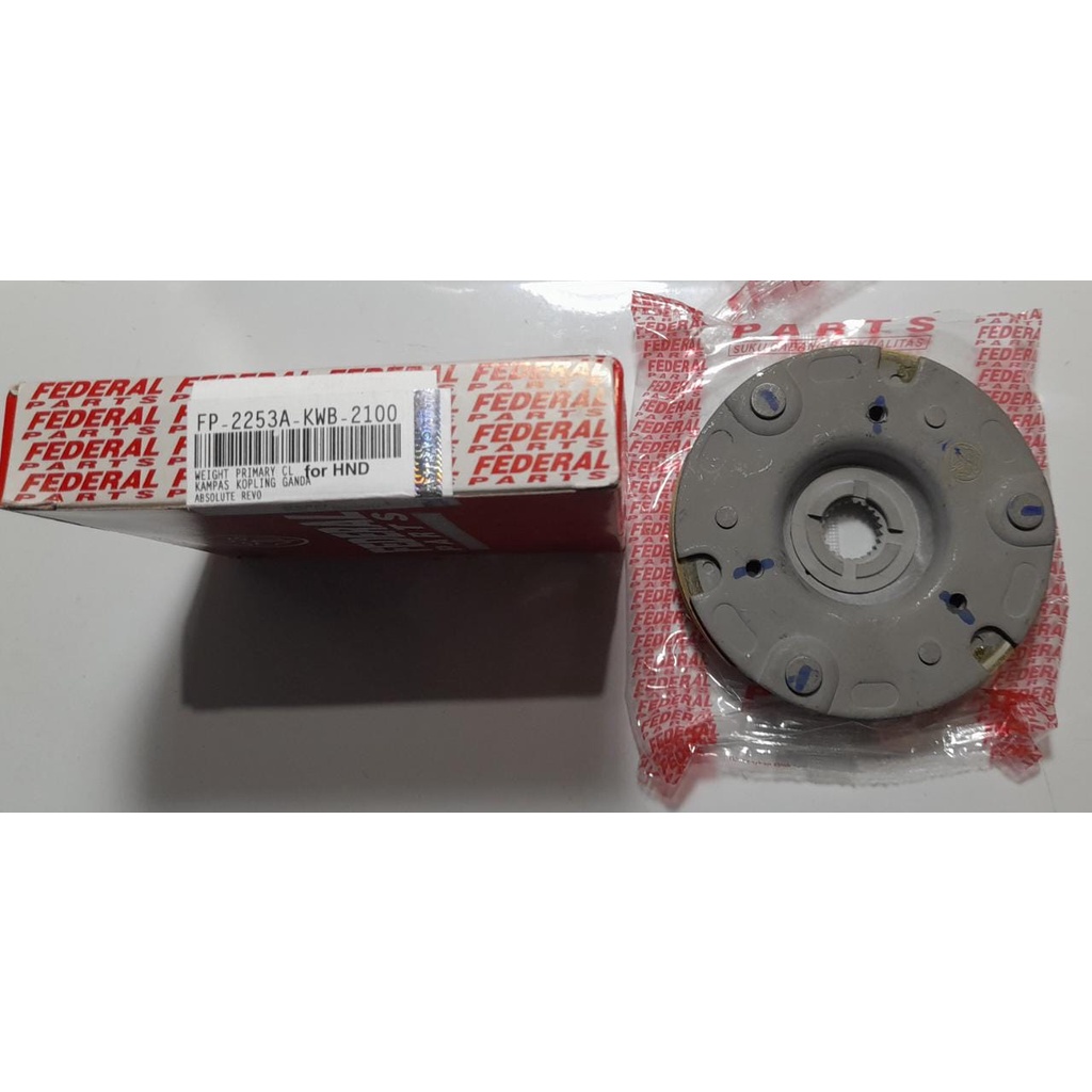 Kampas Kopling Ganda + Plat Weight Set Clutch Assy Federal Revo Absolute FP 2253A KWB 2100