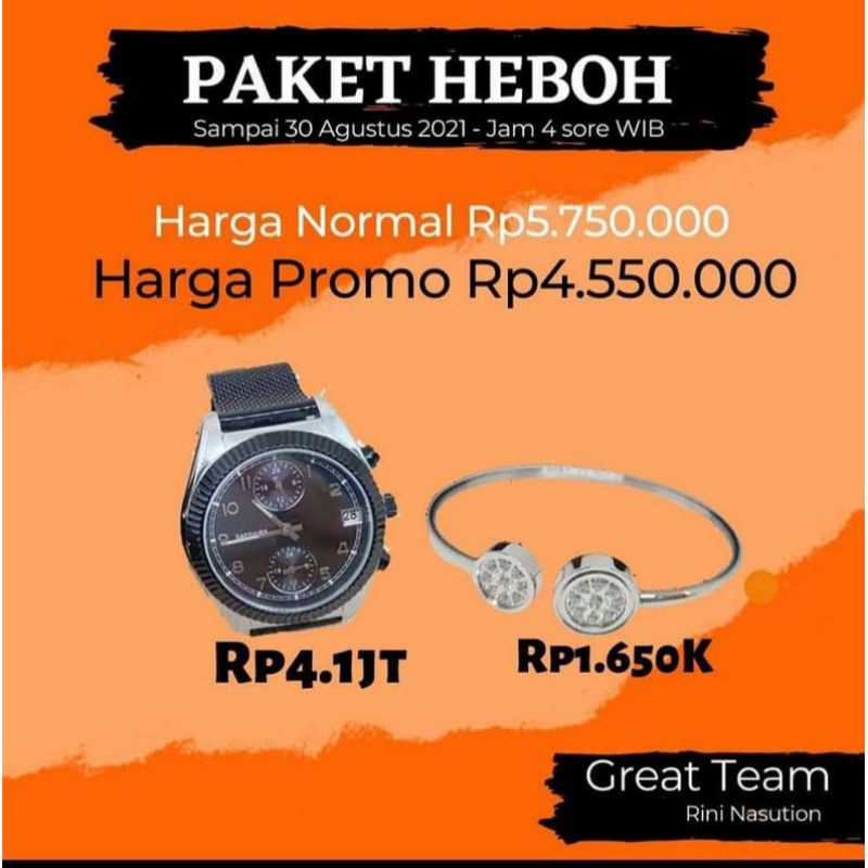 promo jam tangan mci free gelang life secret mci original segel
