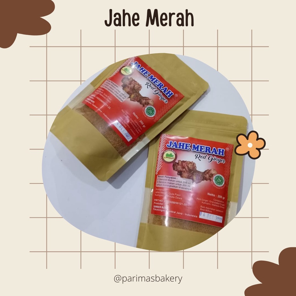 JAHE MERAH SR BUBUK HERBAL JAHE MERAH INSTANT