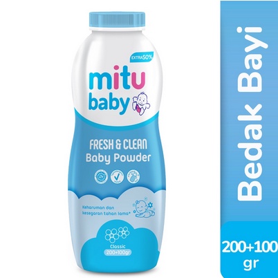 Mitu Baby Powder Blue 200gr + Bubble Wrap /  Toko Makmur Online