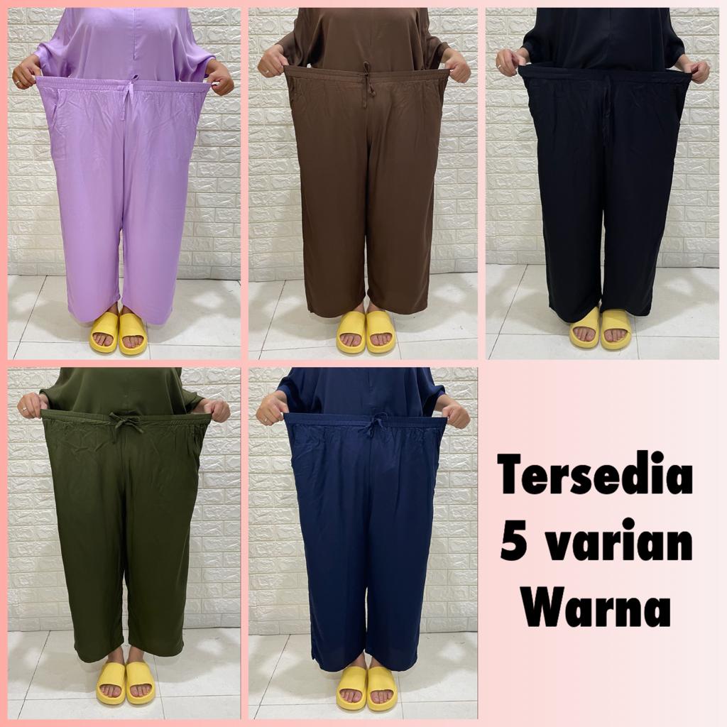 CELANA PANJANG SANTAI KULOT WANITA JUMBO XXXXL RAYON TWILL PREMIUM