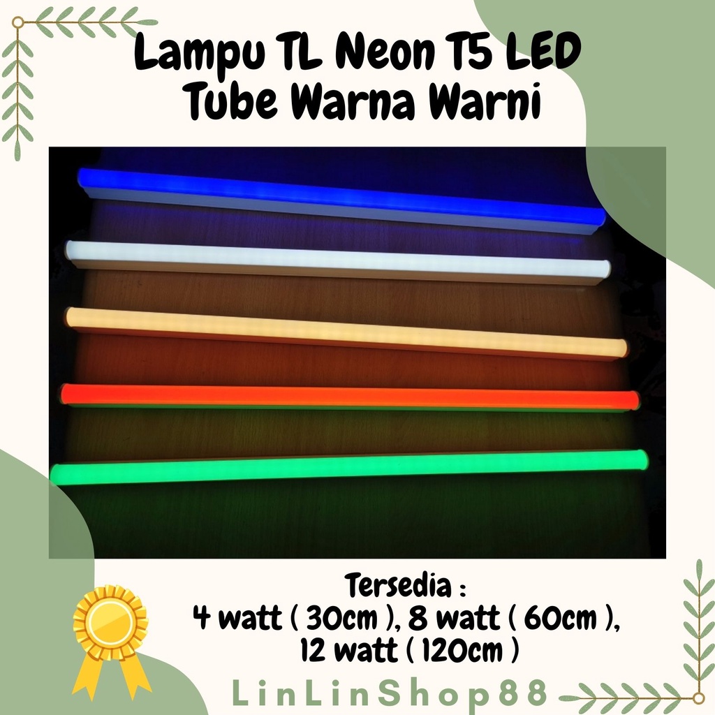 Lampu TL Neon T5 LED Paket 2 Pcs 16W 120cm free kabel sambungan 20cm