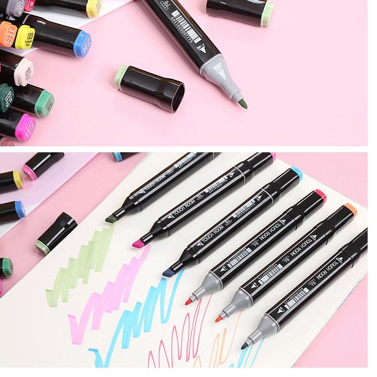 

BIG SALE touch 80/60/48/36/24/12 Colors Twin Tip Pen Marker Set Dual Head Oily Alcoholic Sketch Markers Brush Pen For Draw Manga Animation Design Art Supplies # 882