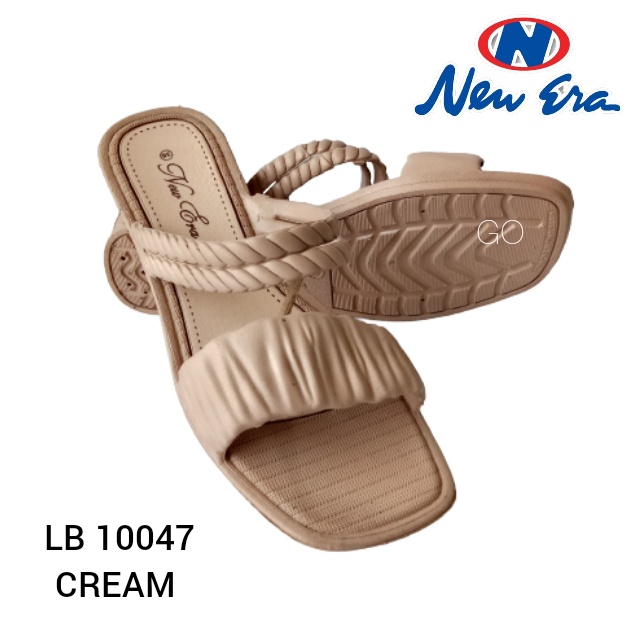 gos NEW ERA LB 10047 Sandal Wanita Kerut Tali Belakang Sandal Slop Wanita Karet Sandal Wanita Casual Best Seller