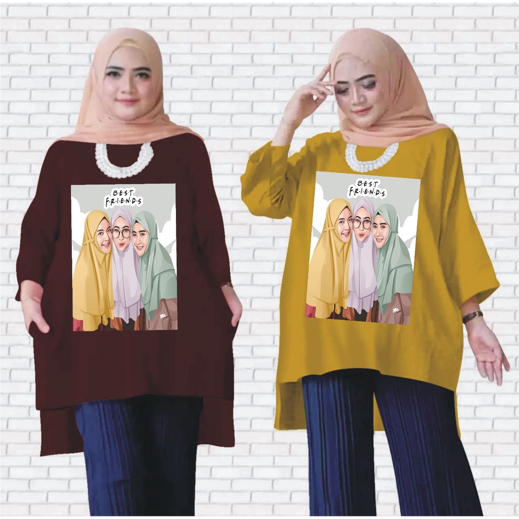 TUNIK WANITA / TUNIK WANITA JUMBO / TUNIK WANITA TERBARU 2020 KEKINIAN MOTIF TEDDY JUMBO2