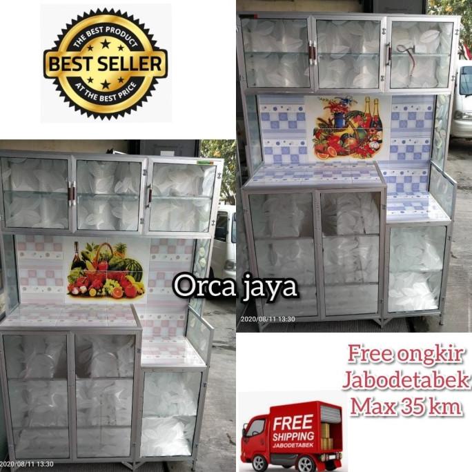 Rak piring/lemari piring/rak magic com/rak kompor/rak piring aluminium selalu ada