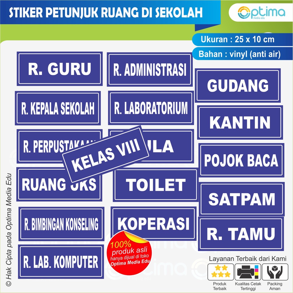

STIKER Petunjuk RUANG DI SEKOLAH