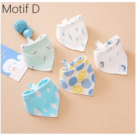 Slabber Bayi Anak / Bibs Anak Bayi / Celemek Bayi [ 5 SET ]