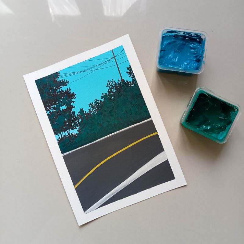 

Lukisan Jalanan | media cat gouache | Handmade