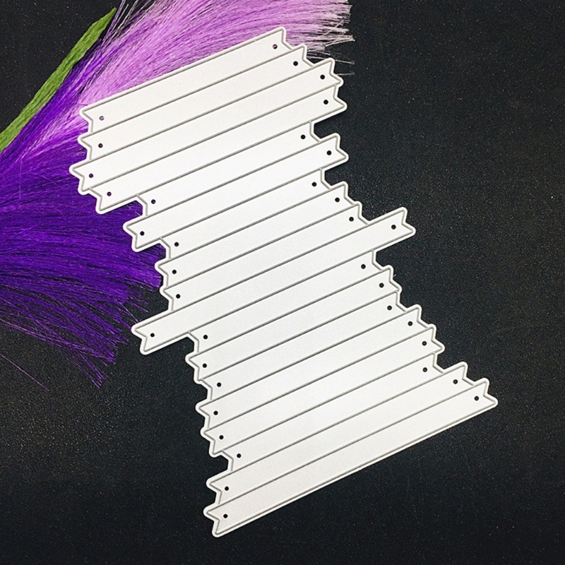 Zzz Cetakan Stensil Cutting Dies Motif Garis Untuk Scrapbook / Craft DIY