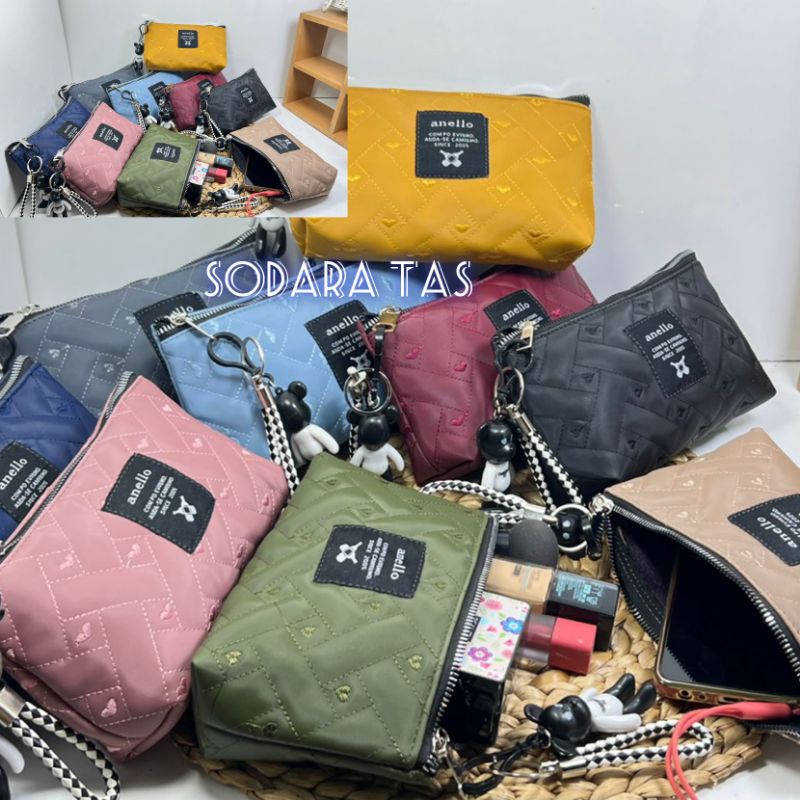 promo!!! terbaru dompet koin Nelo pouch AN3LLO masa kini ukuran 20x12cm