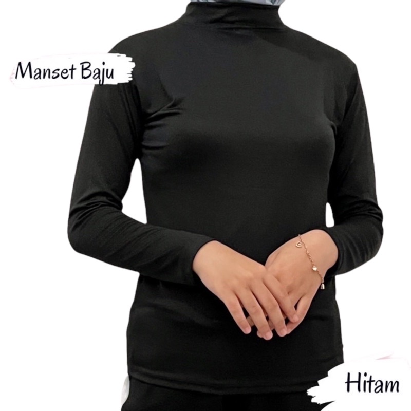 inner manset daleman hijab | inner basic turtleneck lengan panjang