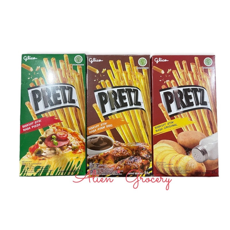 PRETZ Biskuit Stik Pizza Original BBQ Chicken 31gr