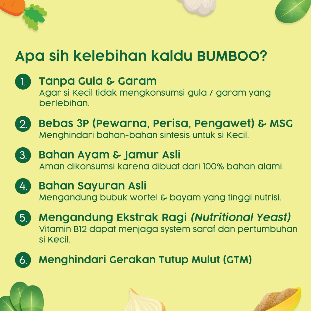 Bumboo Bumbu Masak Mpasi Bayi / Kaldu MPASI Anak / No MSG untuk 8 bulan ke atas 90gr