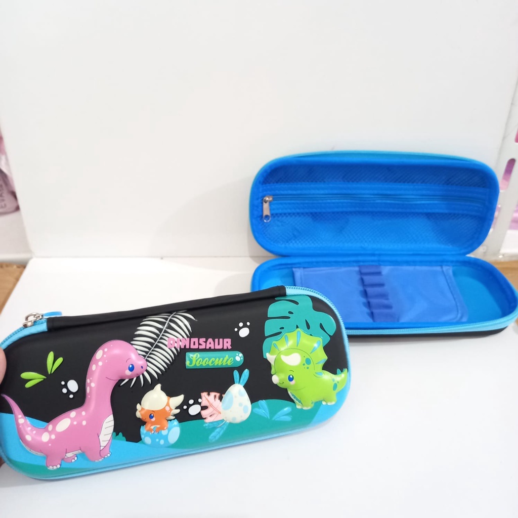 Kotak Pensil 3D Timbul Dinosaurus Tempat Pensil dinosaur hardtop pencil case kado ultah anak cowo tempat pensil anak laki laki tempat pensil dino