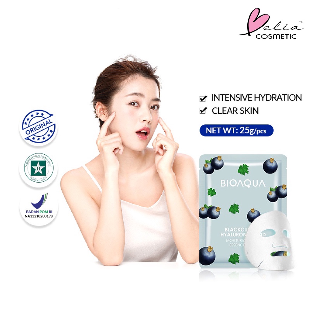 ❤ BELIA ❤ BIOAQUA Sheet Mask Master Series Plant | Flowers | Fruit | Eye Mask | Facial Mask Brightening Glowing Moisturizing Skin Care | Hydrating Essence Face Mask Brightening Anti Acne Jerawat | Honey Vitamin C Masker Wajah Muka Pelembab Kulit Cosmetics-BA S_Mask Blckcurant