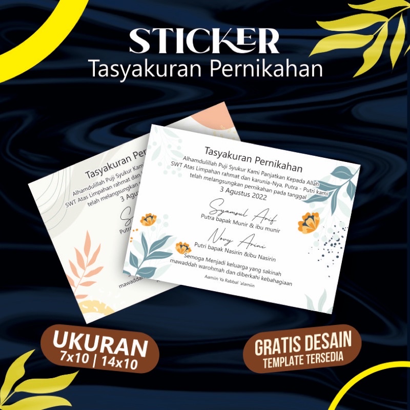 

Cetak Sticker Pernikahan Hari tinggal Tempel Murah