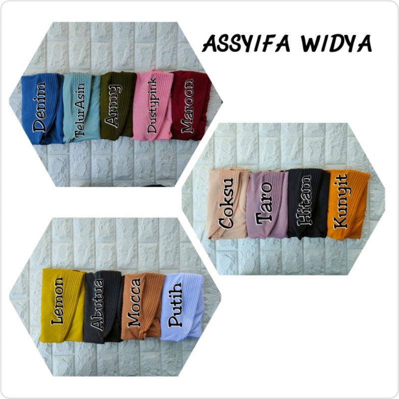 [Ori Assyfa] WIDYA ••hijab instan pet list••hijab instan jersey