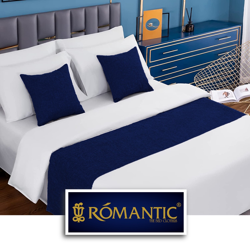 Bed Runner / Selendang kasur Navy by ROMANTIC standard Hotel minimalis