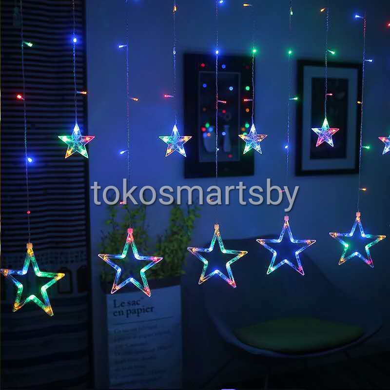 Lampu Natal Tirai Bintang Besar LED Tumblr Light / Led Star Curtain Light