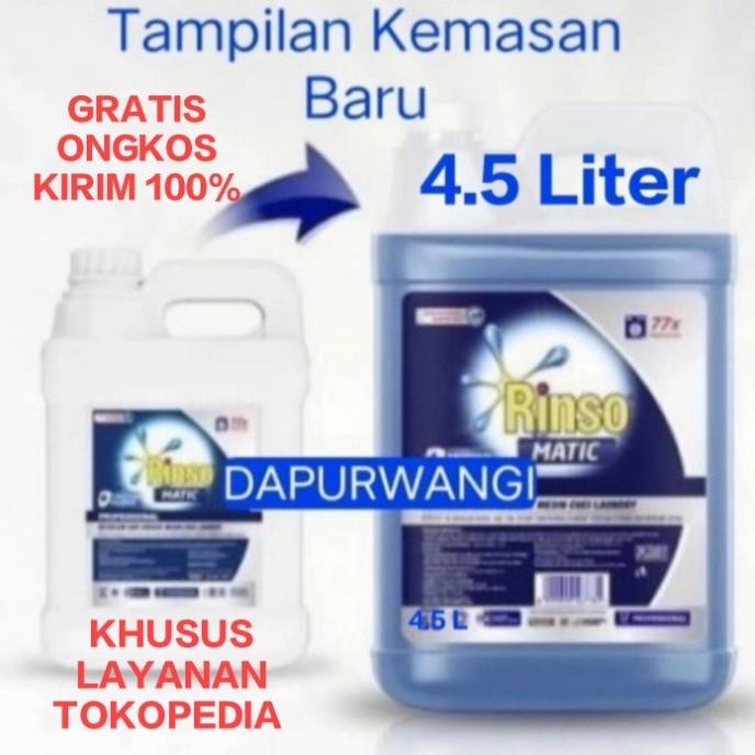 Rinso Matic Professional Detergen Laundry Kiloan Cair 5 L Jerigen