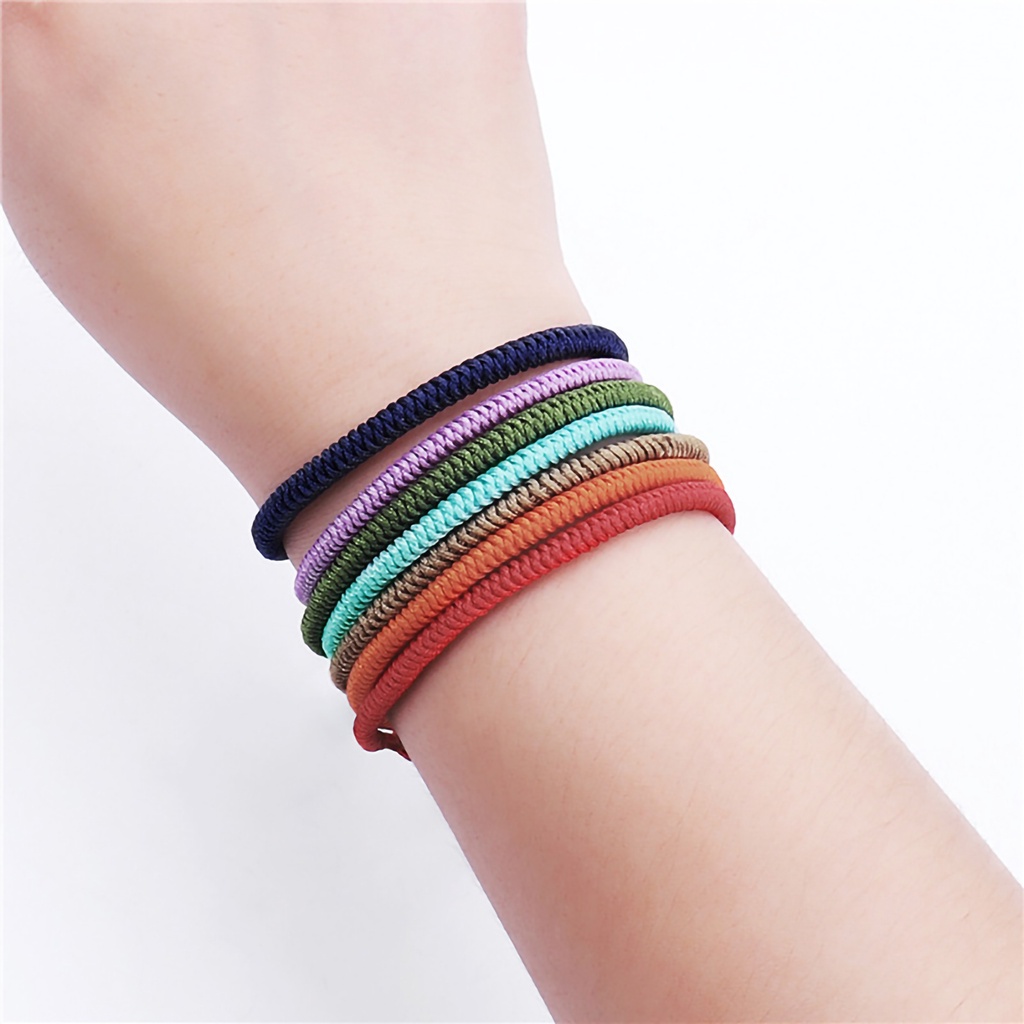 Gelang Tali Kepang Handmade Warna Polos Untuk Unisex