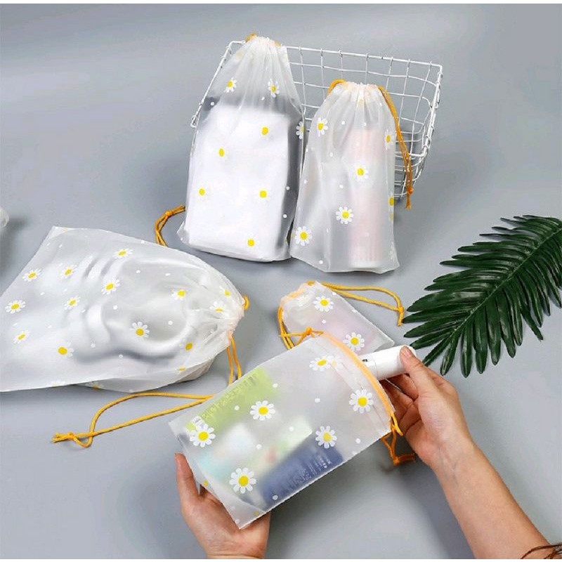 Travel Pouch Organizer Bag Tas Serut Tempat Penyimpanan Alat Make Up Mandi Waterproof Anti Air Mini