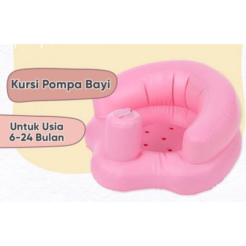 Jual Momi Homi Sofa Angin Bayi Model Polos Pink / Tempat Duduk Bayi / Kursi Shopee Indonesia