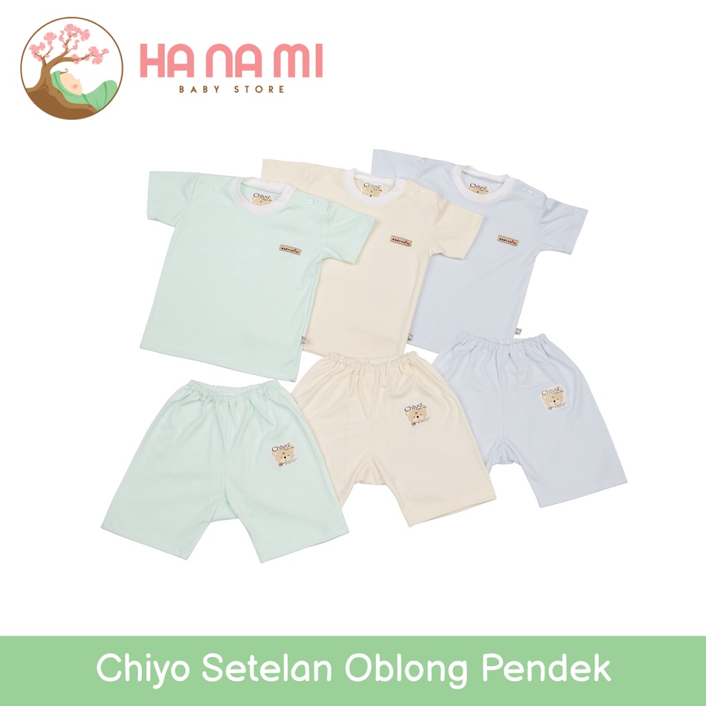 Chiyo Setelan Oblong Pendek Polos Warna Pastel