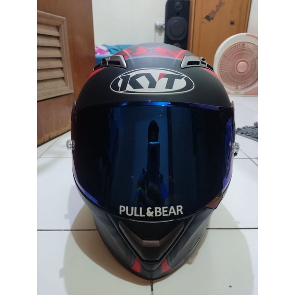 KYT FALCON spike red paket ganteng