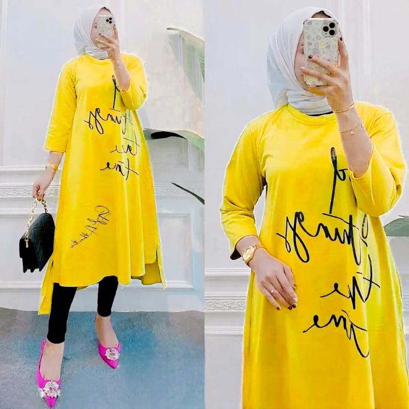 Pakaian Wanita Terbaru Baju Kaos Wanita Matt Combad Arista Midi Dress Muslim Baju Wanita Jumbo Ootd Kekinian