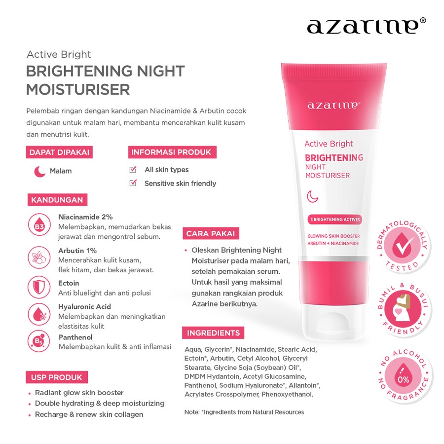Azarine Active Bright - Brightening Moisturizer Day Night Cream