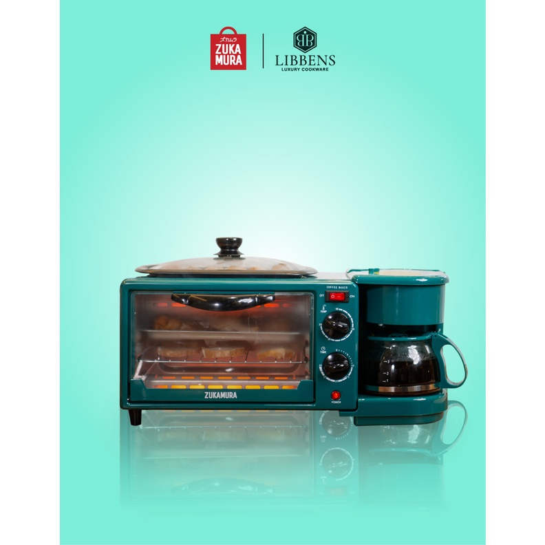 ZUKAMURA Breakfast Maker Oven Elektrik Multifungsi 3 In 1