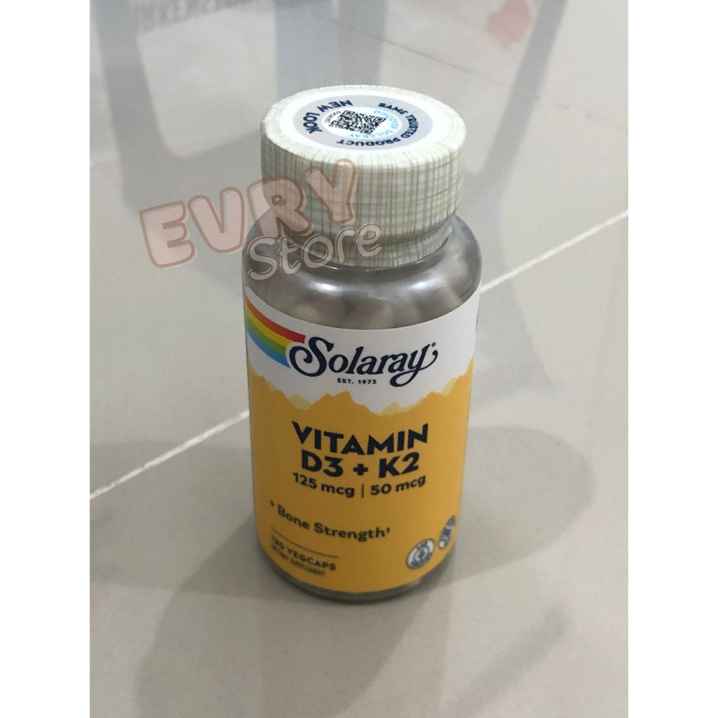 Solaray Vitamin D3+k2 125mcg |50 mcg Bone Strenght 120'