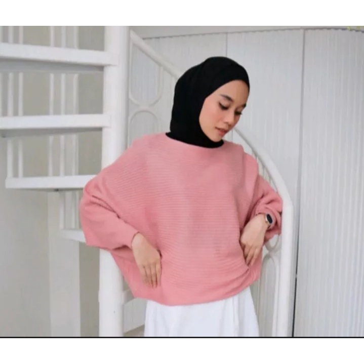 SWEATER RAJUT WANITA BATWING /BAJU RAJUT BATWING KNIT WANITA KALONG / NEW BEST SELLER LASPERAL BLUSE BATWING RAJUT KNIT / BAJU RAJUT KALONG BATWING BLUS / KALONG BLUS BATWING /