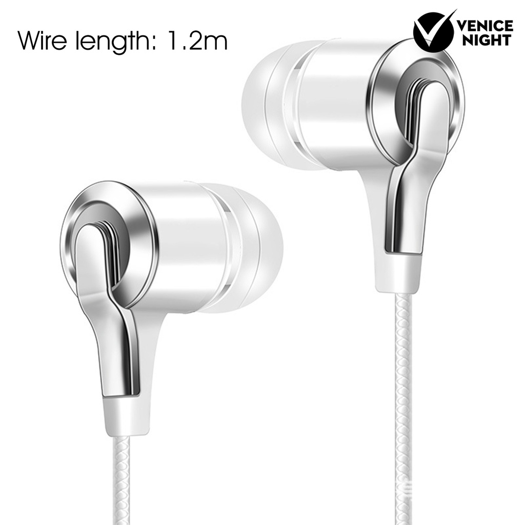 (VNEP) (Berkabel) Earphone In ear Mega Bass Dengan Mic Untuk Handphone