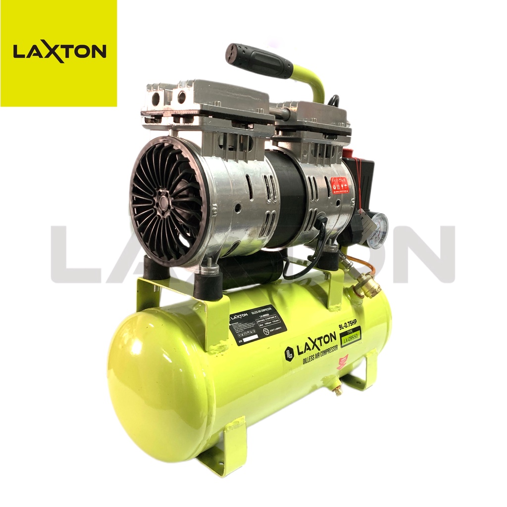 LAXTON kompresor angin SILENT OILESS 9 Liter 3/4HP MURAH LARIS LX09550