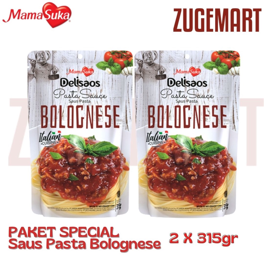 Jual Paket Mama Suka Delisaos Pasta Sauce Saus Bolognese 315 gr x 2pcs