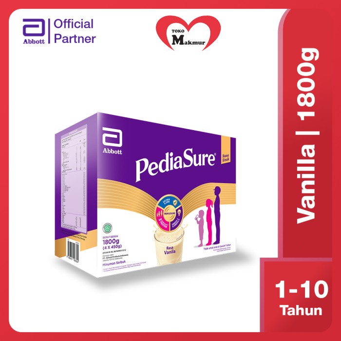 Pediasure Triplesure Vanila 1800Gr / Toko Makmur Online