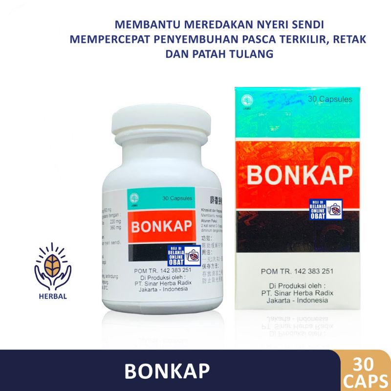 BONKAP - MUSK FRACTURE - obat patah tulang - tulang retak manjur- Isi 30 Kapsul