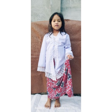 Baju kebaya anak sekolah TK &amp; SD/seragam kebaya usia 3 sampai 12 tahun motif batik/kebaya khas sunda