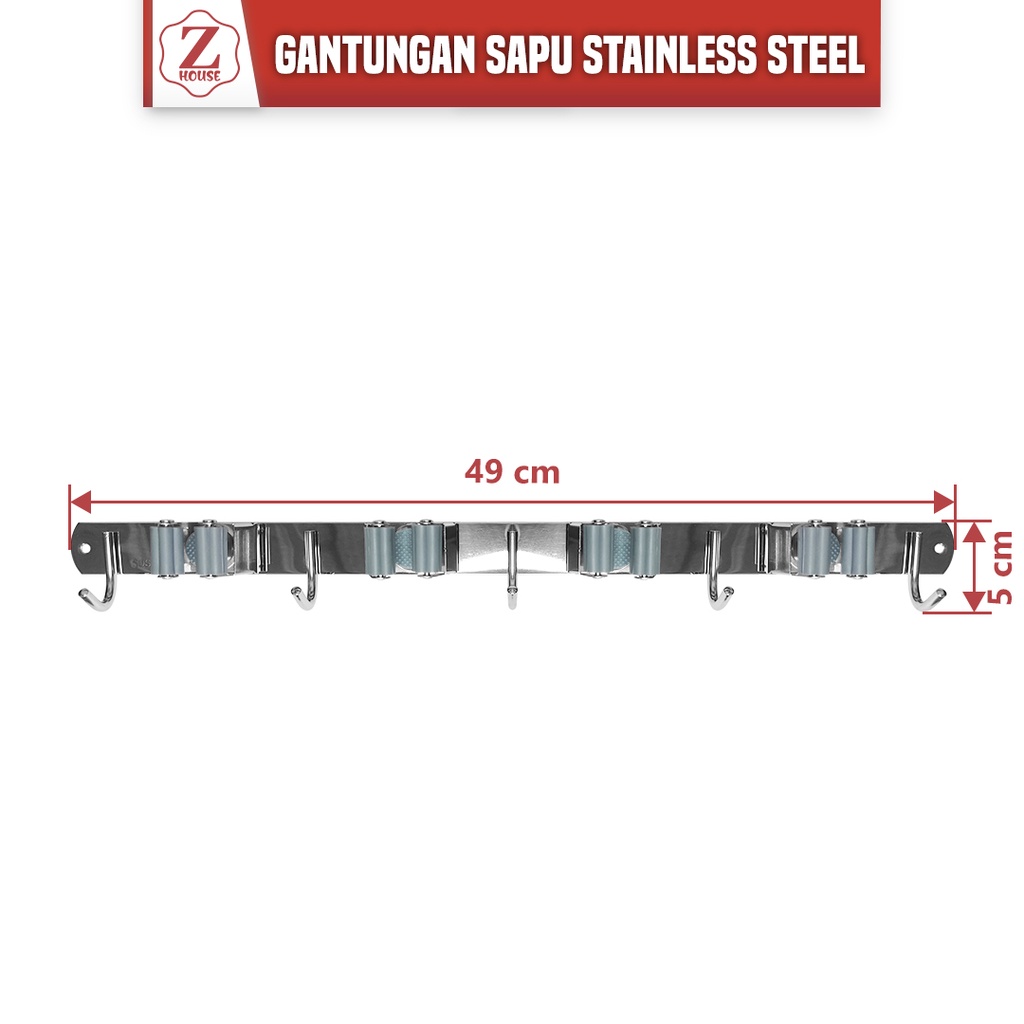 Gantungan Alat Pel Rak Gantung Stainless Steel Gantungan Serbaguna-Rak Sapu Gantungan-Rak Gantungan Stenlis Gantungan Alat Pel Rak Gantung Stainless Steel Gantungan Serbaguna-Rak Sapu Gantungan-Rak Gantungan Stenlis