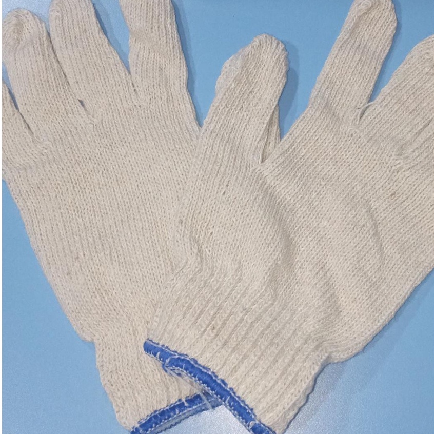 SARUNG TANGAN BENANG PUTIH / SARUNG TANGAN RAJUT / SARUNG TANGAN TUKANG KAIN WOL / 5 BENANG 8 BENANG / SARUNG TANGAN MOTOR / SARUNG TANGAN SERBAGUNA