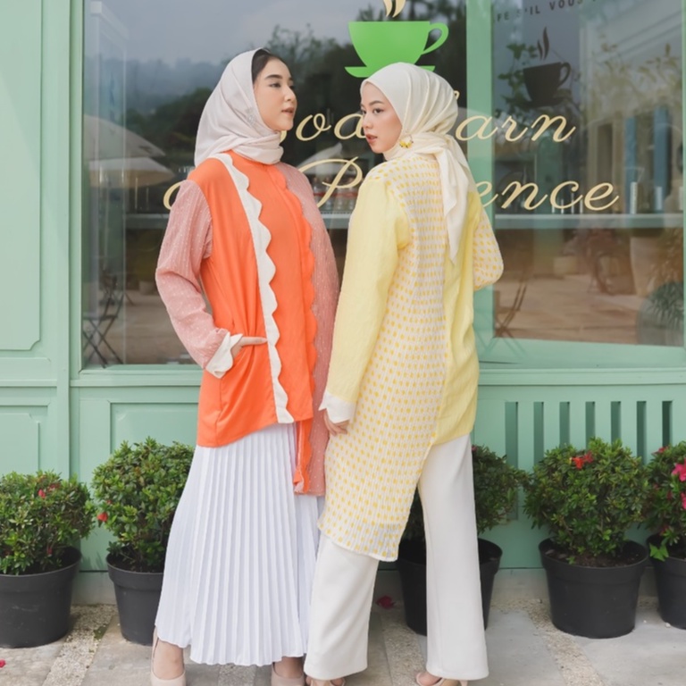 Eleanorre Youra Polka Tunik Atasan Muslim Wanita